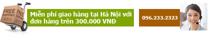 Miễn phí chuyển hàng với đơn hàng từ 100.000 VNĐ trở lên
